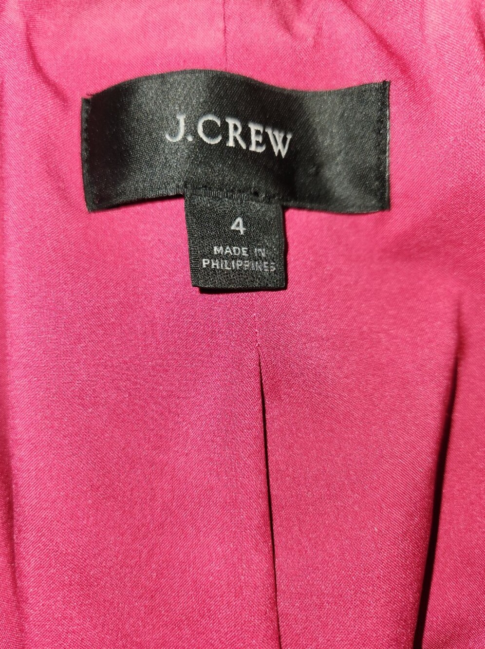 J Crew Parke Blazer Hot Pink Wild Flamingo Size 4 Style #M3639 Career Office - Picture 10 of 14